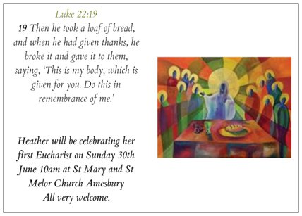 HevRev1's tweet photo. Dear Twitter Friends
Having seen the Bishop it would seem that he is happy to Ordain me in 5 weeks time!
Please:
Pray for me and all those to be Ordained Priest on 29th June
#Embercard below
All are welcome to both services
#Ordination
#newrev
#ThanksbetoGod https://t.co/Nhq1mIUs3q