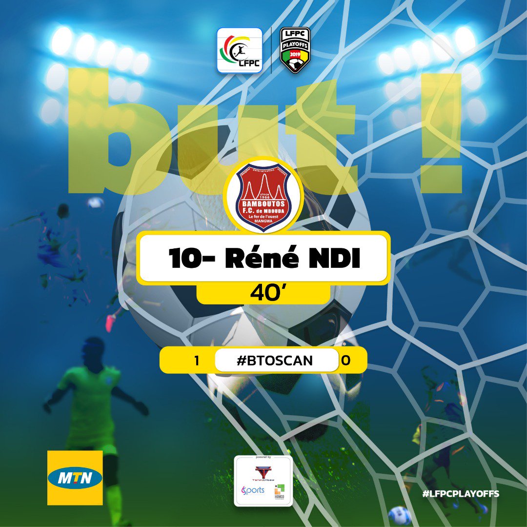 KamerfootTeam's tweet photo. #LFPC
#LFPCplayoffs
#L2TOP
#BTOSCAN
Score final :
#Bamboutos vs #Canon 1-1
Palpitant !💥Le Canon de Ydé arrache le point du match nul à l'ultime minute de la rencontre et évite une 2ème défaite dans ces playoffs pour la montée en #Ligue1🇨🇲.Statistiques📊/Buteurs⚽🥅👇
@lfpc_fr https://t.co/LETUFQ0j7p