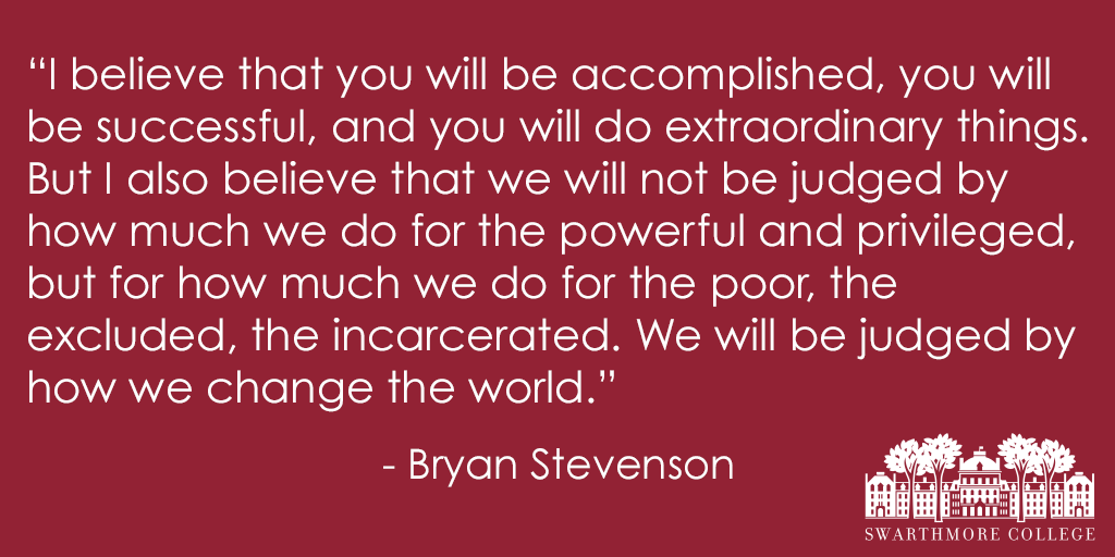 swarthmore's tweet photo. Bryan Stevenson at #SwatGrad ๐ https://t.co/8T8gnyWmJm