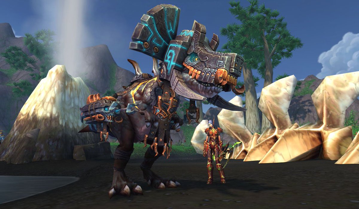 karine_melody's tweet photo. Ils l'ont fait ! Au patch 8.2, il sera possible de dompter le world boss Oondasta et le boss Horridon (confirmé par Jeremy Feasel et petopia) - Allez, on fait un p'tit tour sur l'île des géants sur le PTR en cette fin d'après-midi ! 🏹🦖 https://t.co/HZV6irjo3c