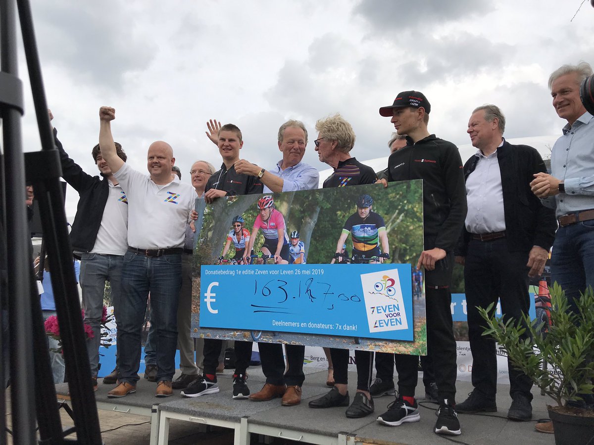 BarryDuijndam's tweet photo. Supermooi eindresultaat @zevenvoor €163.127,00 voor het goede doel ! 🚴🏼👍💪 #7vL #wielrennen #bergendal #goededoel #kankeronderzoek #Radboudumc https://t.co/41mJAOsHOM