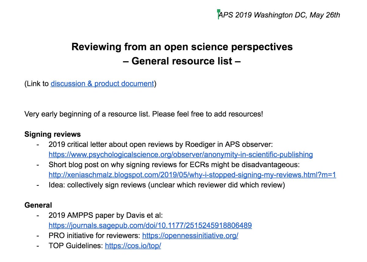 EikoFried's tweet photo. 📢📢📢 
Two main results of our #aps2019hackathon #aps2019dc "How to review papers from an #openscience perspective" (OSF link: https://t.co/xws46eNARV).

(1) Resource list of papers, blogs, discussions etc on the topic, broadly. We need your input here!

https://t.co/05gzfBGMsr https://t.co/GuO3LpBEqr
