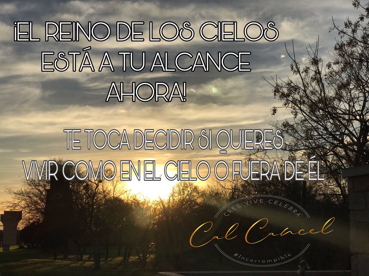 Cree y verás, vive tus días como en el cielo, y tus días tomarán otro giro.
~Cal
#CreeViveCelebra
.
.
.
.
.
.
#Ministry #Christian #Texas #SanAntonio #CalCancel #CreeViveCelebra #MexicoenTexas #Love #passion