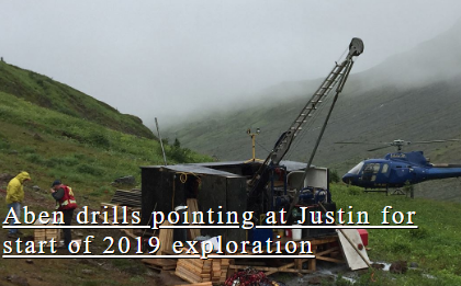 aheadoftheherd_'s tweet photo. Aben drills pointing at Justin for start of 2019 exploration
https://t.co/dFlec38Vud
$ABN #Gold #Justin #Yukon #ForrestKerr #GoldenTriangle https://t.co/xz3VhVP9L0