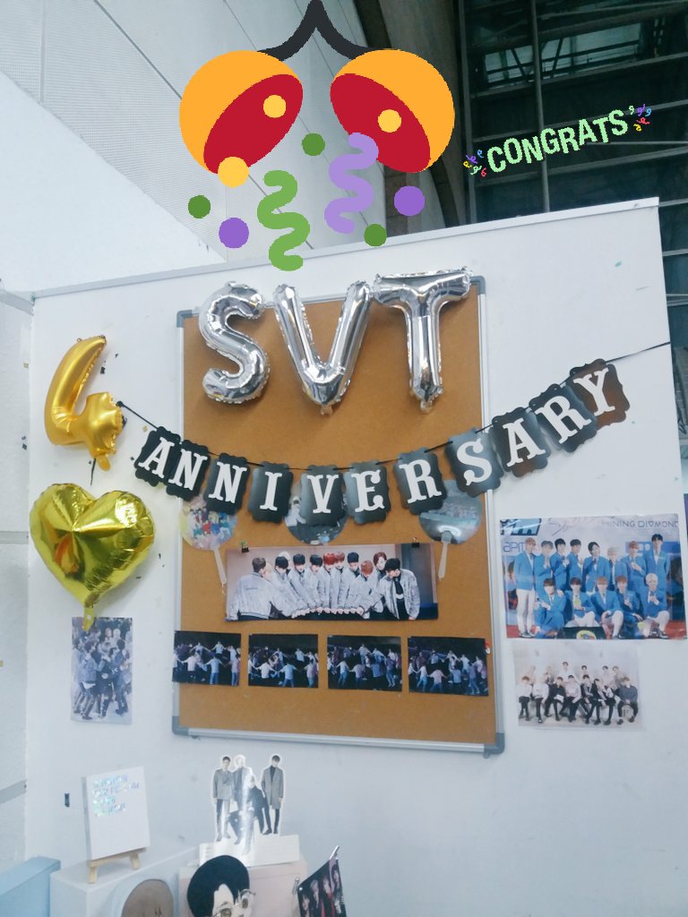 aki_carat's tweet photo. 190526
Happy 4th Anniversary๐๐
The deco are really nice!!and also the cs & cards! Full R set before i even achieve in ssp lol.
#AlwaysWithSVT https://t.co/h95AflPXQy
