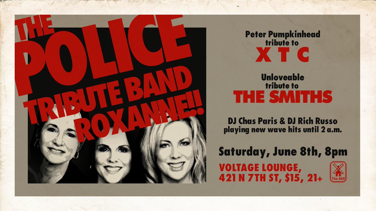UnloveablePHL's tweet photo. We have a show coming up in Philadelphia with tributes to XTC and The Police. More details here: https://t.co/jqjDUPDMAk 
#thesmiths #tributeband #visitphilly #visitgayphilly https://t.co/ycyyREwTNT