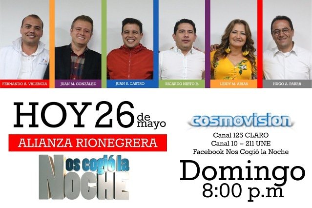Juan Sebastián Castro (@juansecastroh) on Twitter photo Hoy domingo conoce la #AlianzaRionegrera por <a href="/noscogiolanoche/">Nos Cogió la Noche Noticias</a> #Cosmovisión juntos por el futuro de Rionegro.
#Yocreo #OrienteAntioqueño Hoy domingo conoce la #AlianzaRionegrera por <a href="/noscogiolanoche/">Nos Cogió la Noche Noticias</a> #Cosmovisión juntos por el futuro de Rionegro.
#Yocreo #OrienteAntioqueño