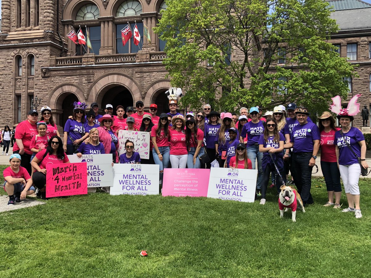 HatsOn4Aware's tweet photo. Weโre proud to be a key sponsor of this yearโs March For Mental Health! Check out this squad whoโs marching with us today! @MFMHTO @mietcetera #talkhatson #mfmhto ๐๐๐ https://t.co/sElemUzwLA
