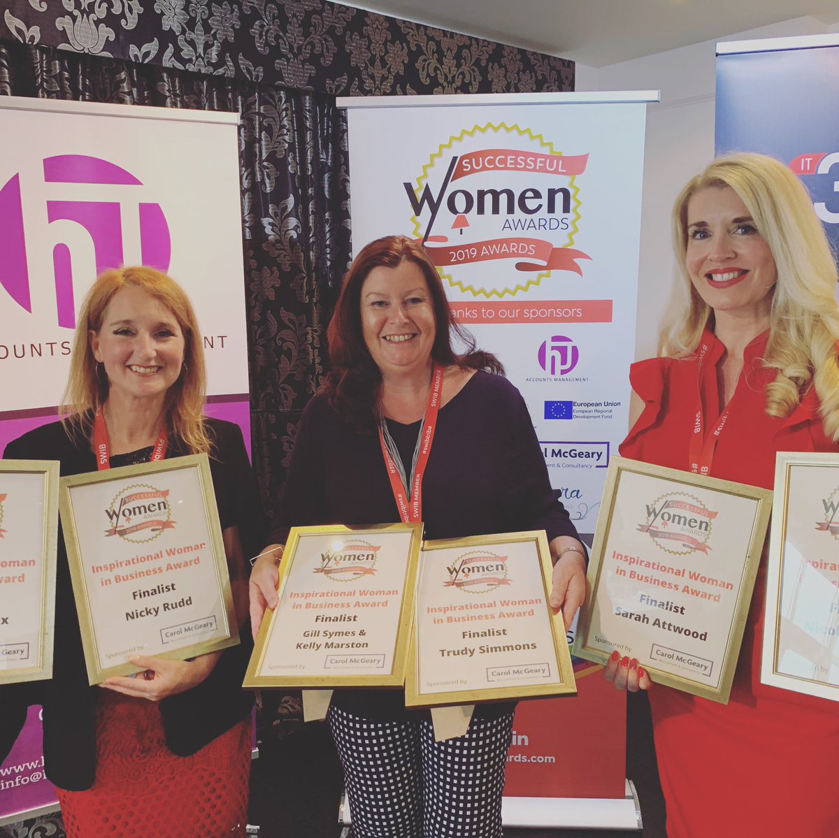 swibtribe's tweet photo. Thanks to #swibawards sponsor Carol McGeary for sponsoring the #inspirationalwomaninbusiness award. Congratulations to finalists @NutriBarbara @NicolejjDawson @nickyrudd01 @thrivehw @daisychain1122 &amp; Cafe on the Green https://t.co/7U1HXqqNjb