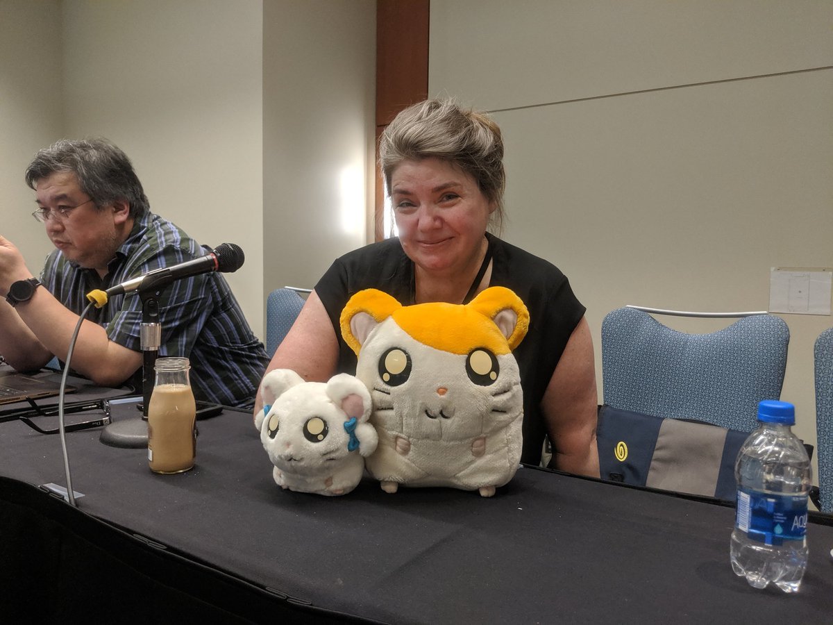 megaplushie's tweet photo. Hamtaro and Bijou are special guests at @0taqueen &amp; @toshi_yoshida's panel that is about to start in room 303 @animazement. #AZ2019 #az19 https://t.co/g0SF5oaR7t