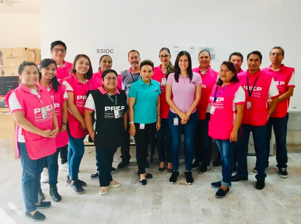 INE_PUEBLA's tweet photo. Equipo en el #12Distrito #Puebla que realiza el simulacro del Programa de Resultados Electorales Preliminares, previo a la Jornada Electoral #2DeJunio #ElecciónPuebla2019  #VotoLibre https://t.co/UuuQADWB8I