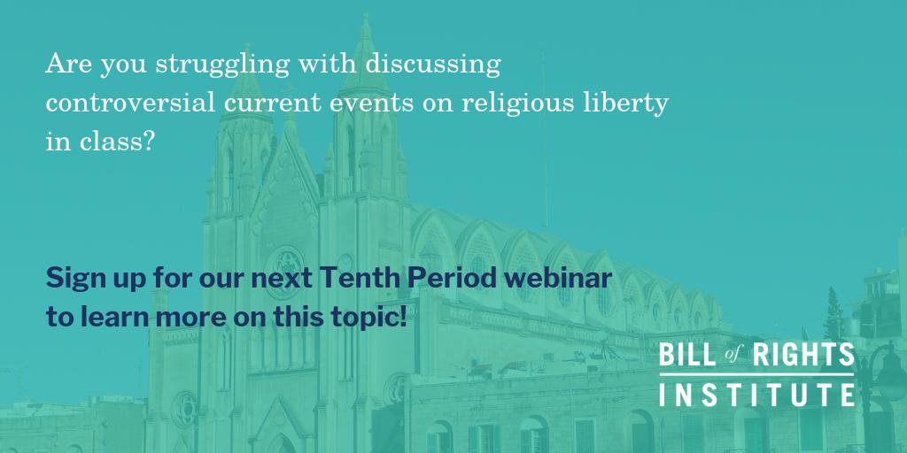 BRInstitute's tweet photo. Be sure to join us on June 4 at 4:00 PM EST for our next #tenthperiod webinar! We will be discussing how to teach religious liberty in your classroom. Sign up here and be sure to check out our recordings of past webinars. https://t.co/tyDW9rDCtw https://t.co/ib8VfO0Tr1