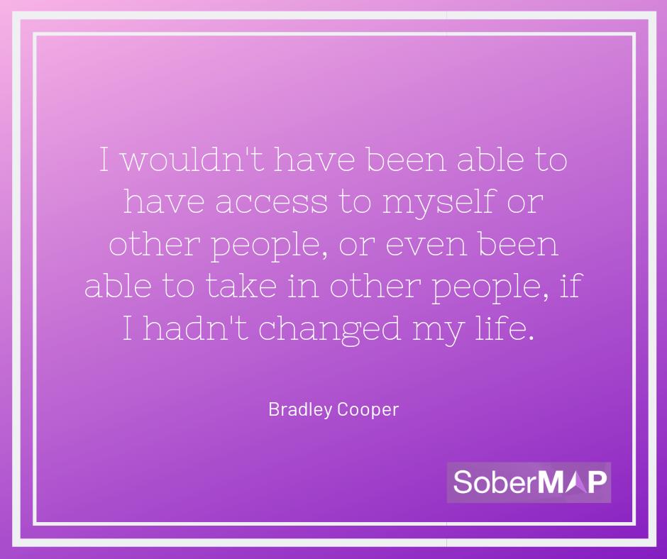 SoberMap's tweet photo. #bradleycooper #sobriety #sobrietyquote #road2recovery #sobermap https://t.co/vzHlZ9ZLkK