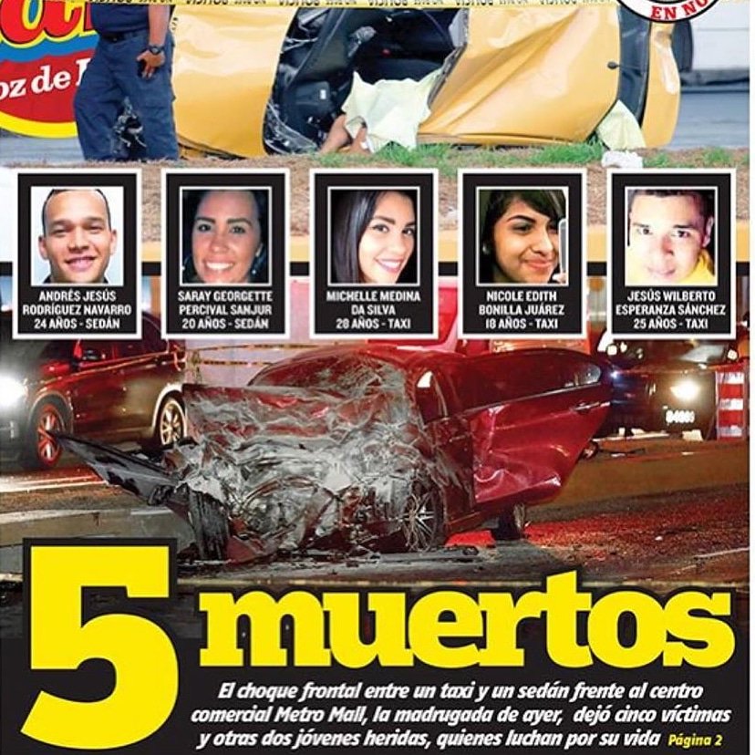 elcuaracom's tweet photo. Los 5 jovenes que perdieron la vida en el terrible accidente, como medio responsable nos unimos a la campaña contra la acción de grabar o enviar fotos y videos de la agonia que pasaron en el lecho de su fallecimiento.
•
Paz a sus almas.
✋🏻😔 https://t.co/eA0nBY56ao