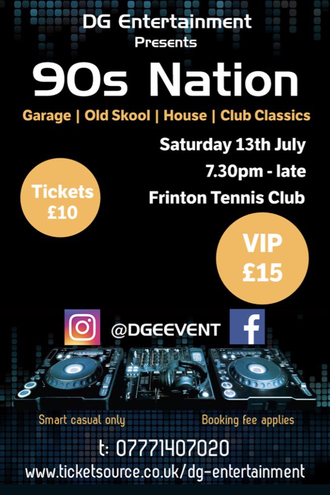 DGEevent's tweet photo. 90s Nation in #Frinton announced today!!! Book early to take advantage of Early Bird discount... https://t.co/8TcqaQZCLX #90sNation #dgentertainment https://t.co/8CM10mDC2d