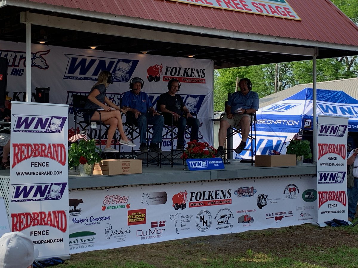 Weikerts Livestock Winged Nation by Folken Bro Trucking & #RedBrandFence at 5 from @PortRoyalSpdway @Weikert29 Guests: @dannydietrich Todd Weikert @LanceDewease @eckert24 @LoganWagner7W @TJStutts @CompleteChaos2 @RyanSmithRacing Or online WingedNation .com @SpeedShiftTV FB Live!