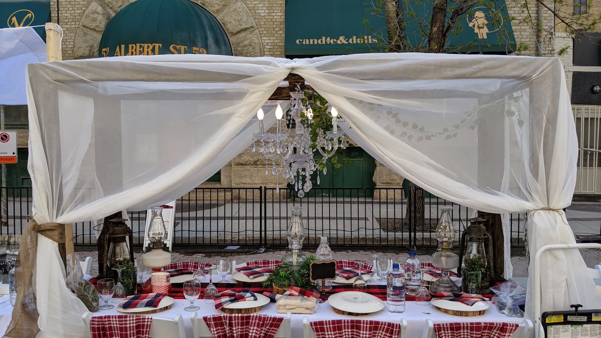 Kevin_Gordon's tweet photo. #tablefor1200more #glamping #winnipeg @storefrontMB1 

We had a great time! Rustic outdoor theme https://t.co/7xqvxBtrKl