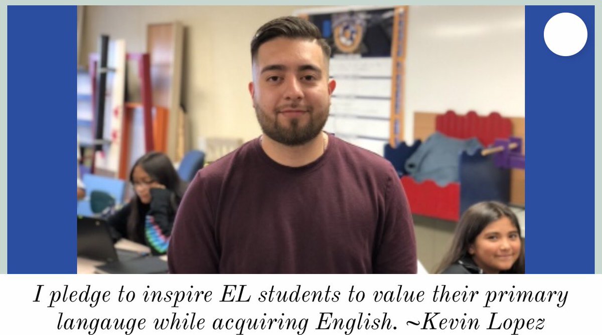 Mr. Lopez, Support Personnel @trmsvvusd, pledges to inspire students to value their primary language while developing their English proficiency. @mark_lenoir @VVUSD_EL @drmartinezvvusd @Tina_Angkasuwan #ValVerdeChampion🏆#WeAreValVerde🥇