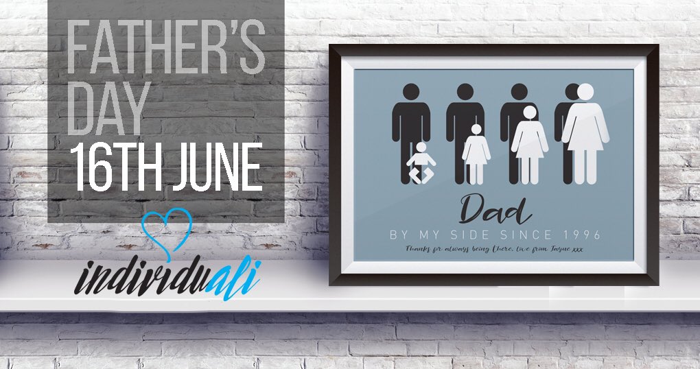 Introducing our Father’s Day prints, a choice of personalised prints to show your dad just how much you appreciate and value his love and guidance. 
Visit individuali.co.uk/fathersday.html for Father's Day ideas or contact us.

#fathersday #personalisedprints #giftideas