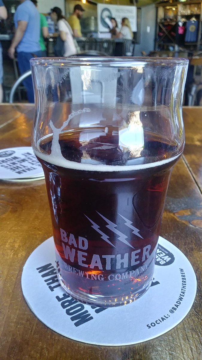Girlwithbeer's tweet photo. Q: What's better than Star Wars on TV, puppies on the patio, and @BadWeatherBrew in my glass? 

A: Friends. They're in route! https://t.co/5x763DP89o