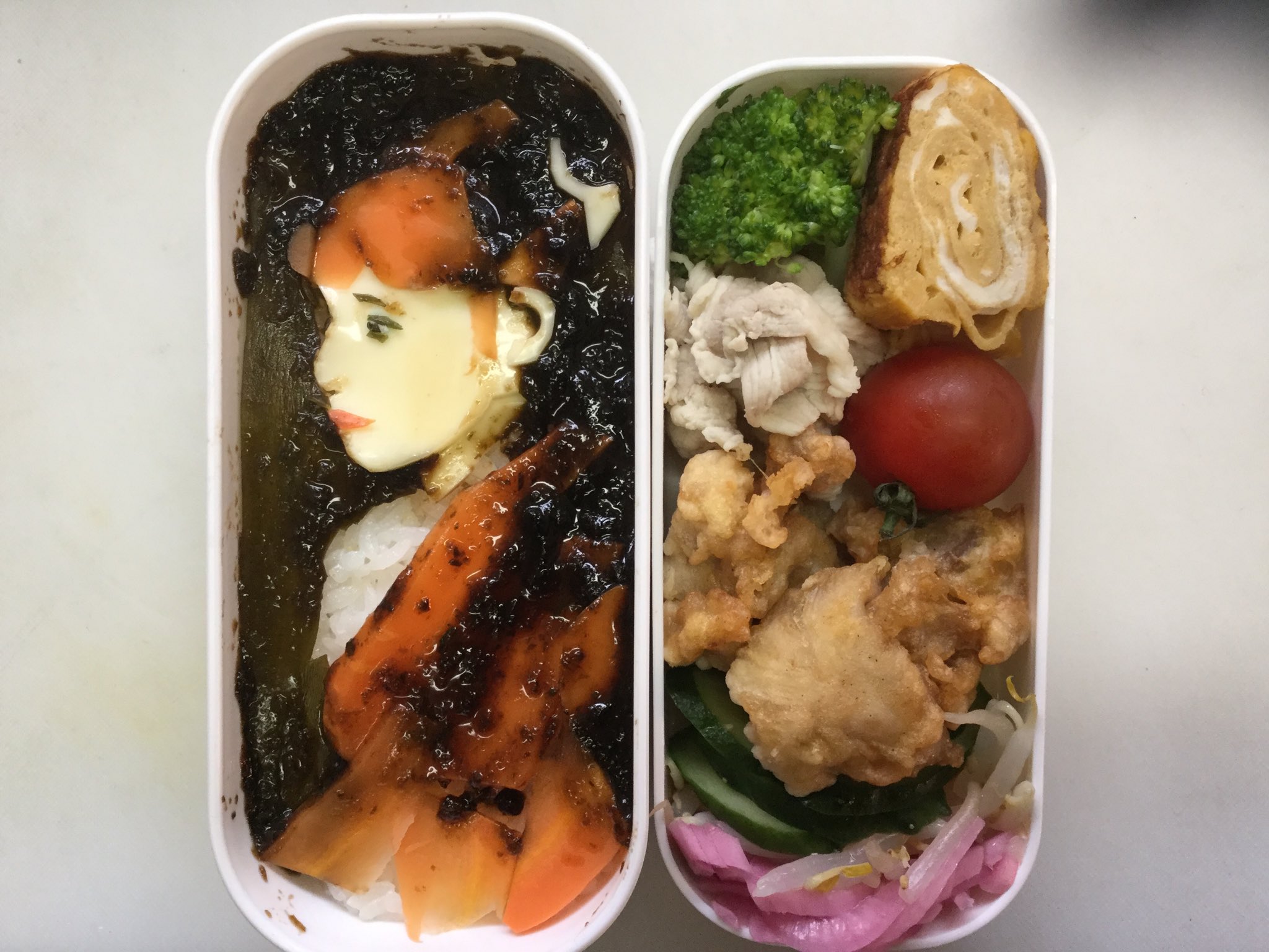 ナカヤマ マルモ Pa Twitter 令和元年5月２７日のキャラ弁 ルノアール おじさんの自作弁当 キャラ弁 イレーヌ嬢 10年 T Co Vzo5cbnxg5 Twitter