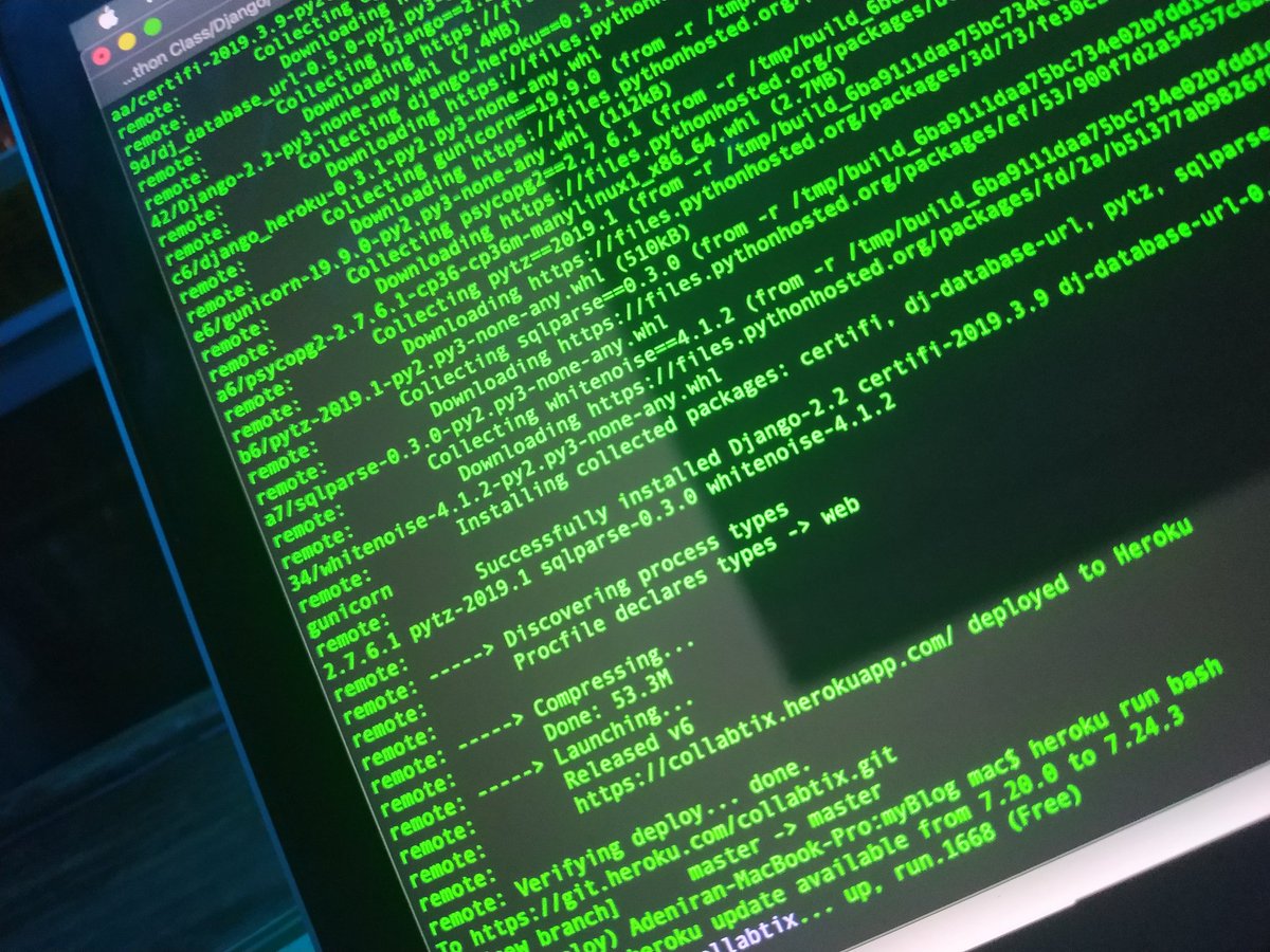 eureka_seamless's tweet image. My First Django Heroku Deployment
Grateful to @ParadigmHQ @PythonNigeria @kcemenike @TaiwoOlayinka
@kelvin_adigwu
#python #pythonNigeria #django #pythonNaija