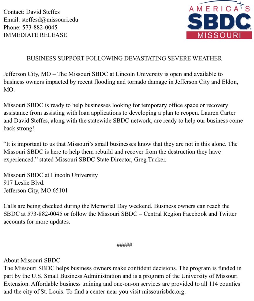 MO SBDC - Mizzou tweet media