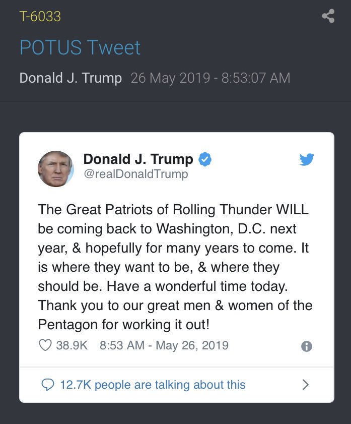 President Trump’s Tweets!!8. 8:53:07 EST [13] @realDonaldTrump Now think about the timing of POTUS traveling to China/SK. I’ve said too much. God bless, Patriots