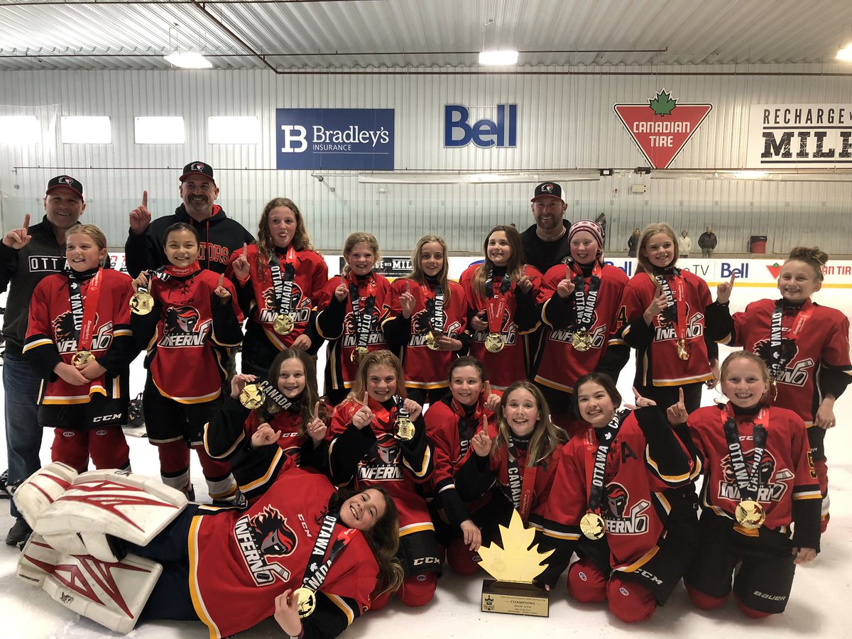 Sensplex's tweet photo. It’s Gold for the Ottawa Inferno as they take the U10 division with a score of 4-1 🔥🏒 #SensSpringCup19 https://t.co/rJcAd6F5P6