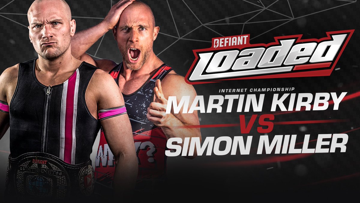 DEFIANTwres's tweet photo. Martin Kirby has been told he must FINALLY defend his Internet Title for free on YouTube! 

And he will face none other than YouTube’s very own SIMON MILLER next month on Loaded!

Live in person next Saturday, June 1, in Newcastle. Limited tickets via https://t.co/47Yf6PmjAt https://t.co/9jiy702Wor