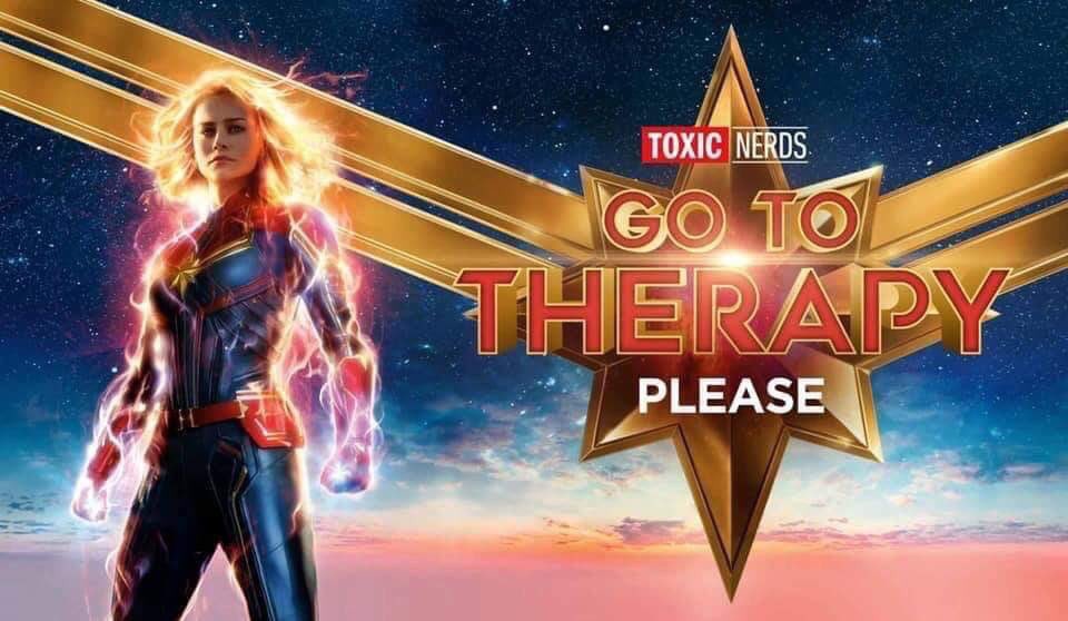 @ men on twitter calling captain marvel a villain bc she stood up to a guy harasssing her