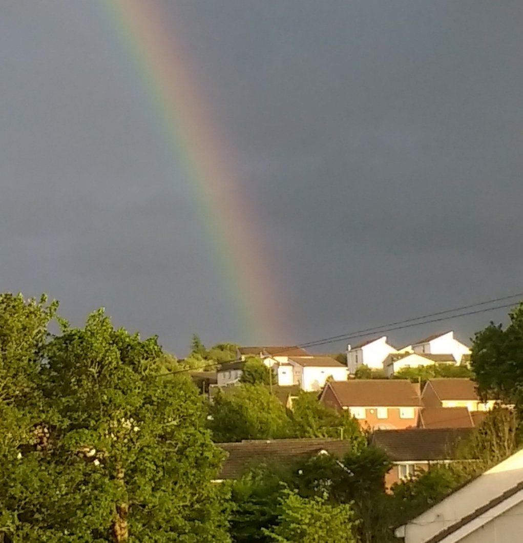 HarryDownes69's tweet photo. 20.40pm ~ May 26th 2019
Had to stop what I was doing when this spectacular rainbow appeared at the top of the Forth Valley
#Wallacestone #Scotland https://t.co/CznxWix7Yh