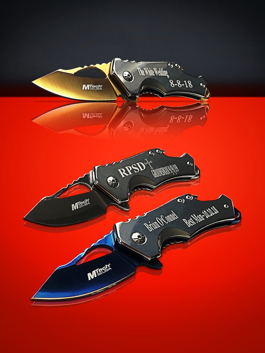 WeddingWidgtinc's tweet photo. 9 Engraved Tactical knifes - 9 Personalized Engraved gifts - 9 Custom Knife with can opener &amp; Belt clip - 9 Groomsman and Usher Gifts https://t.co/xKks5gSrfm #Bridesmaids #Etsy #Fatherofthegroom #Groomsmen #Brideandgroom #Bridalparty #weddingwidget #EngravedKnife https://t.co/rark4Bae1Z