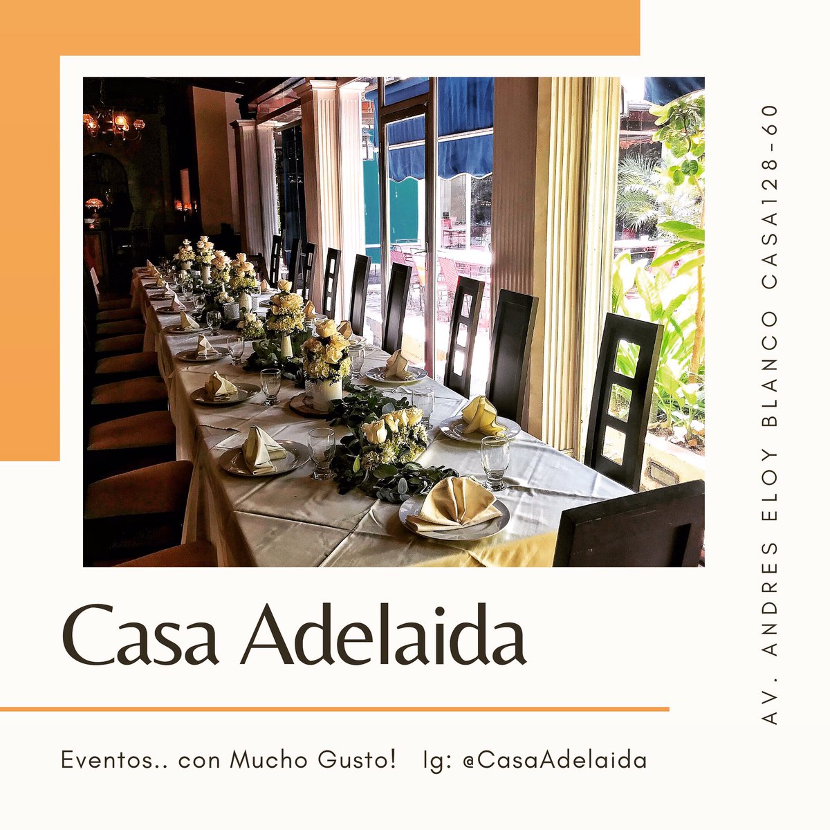 Reservaciones WhatsApp: 0424-4150081
#CasaAdelaida #Eventos #ConMuchoGusto #Reservaciones