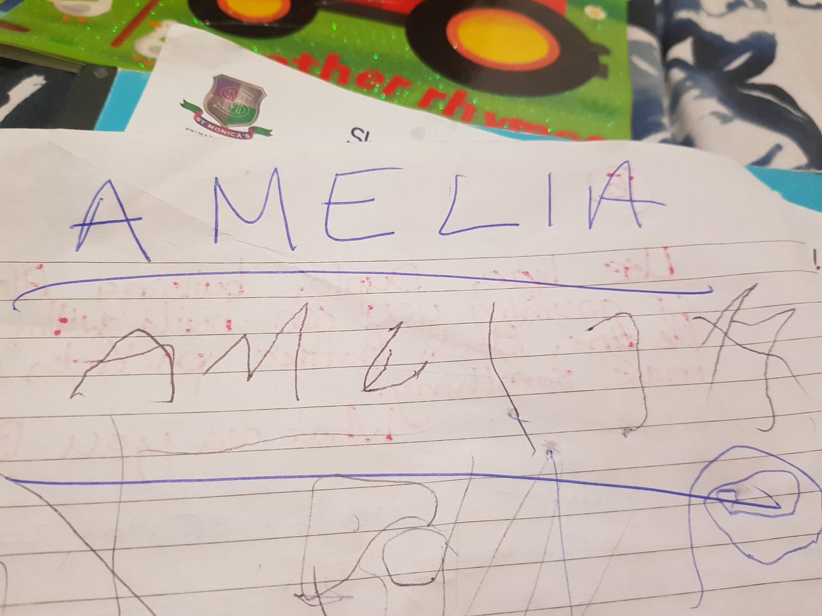 carolinek173's tweet image. @StMonicaMilton #litforall wrote her name proud mummy