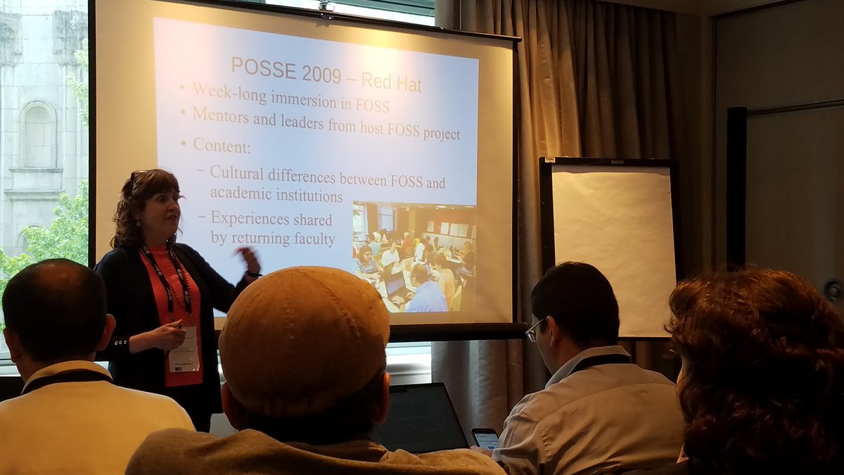 massonpj's tweet photo. More great talks... getting #highed faculty involved in #opensource to teach #computerscience,  #computerengineering. If you teach #coding/#programming in #highereducation check out @HeidiJCEllis. https://t.co/qbOnyiSX3A