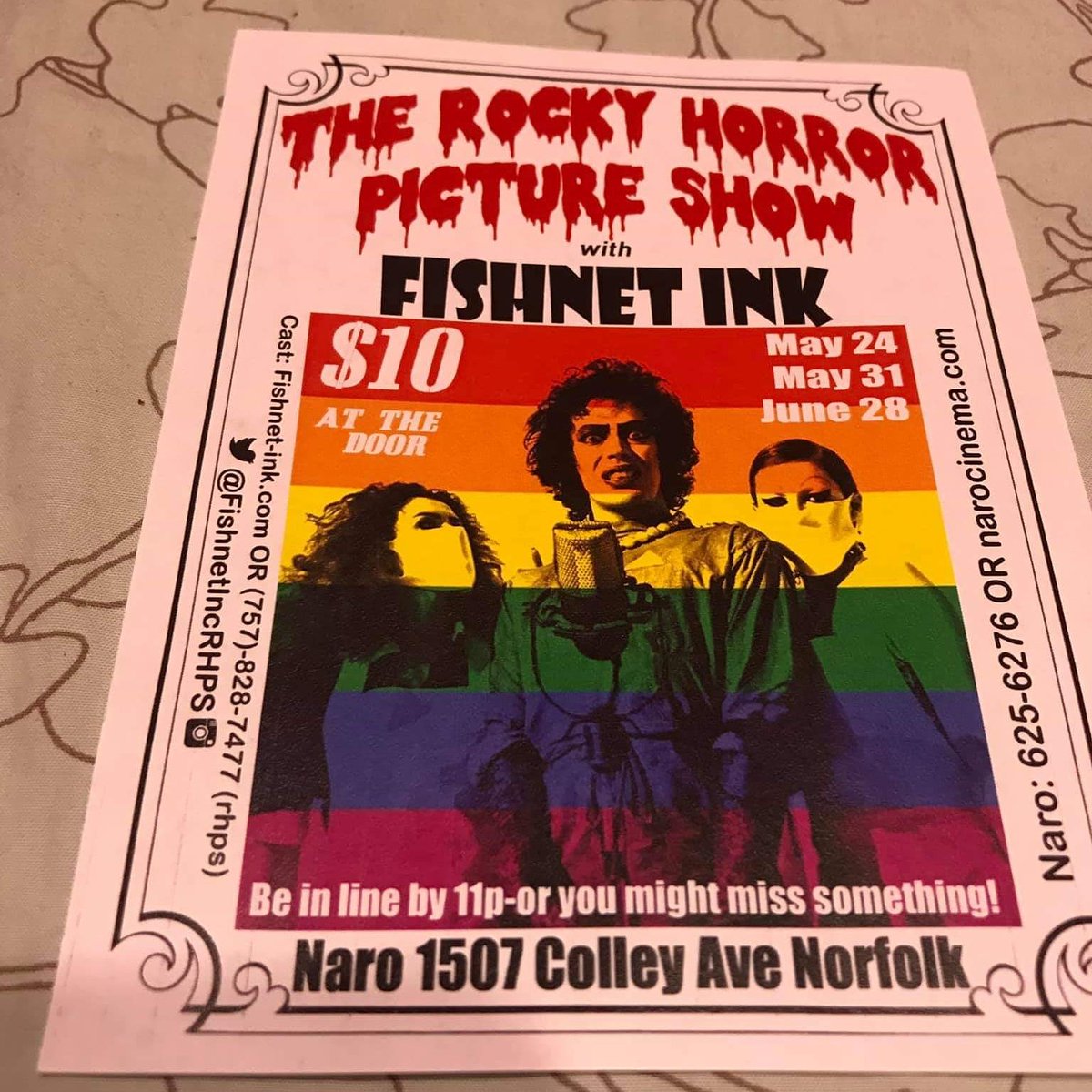 FishnetIncRHPS's tweet photo. Missed us Friday night? Fortunately we have another show again THIS Friday, May 31 and since it's a 5th Friday it's a theme night! What's that theme? Since it's Pride Month Eve and half the show technically takes place in June, it's our PRIDE show! 🏳️‍🌈 https://t.co/W0sxeT6UGP
