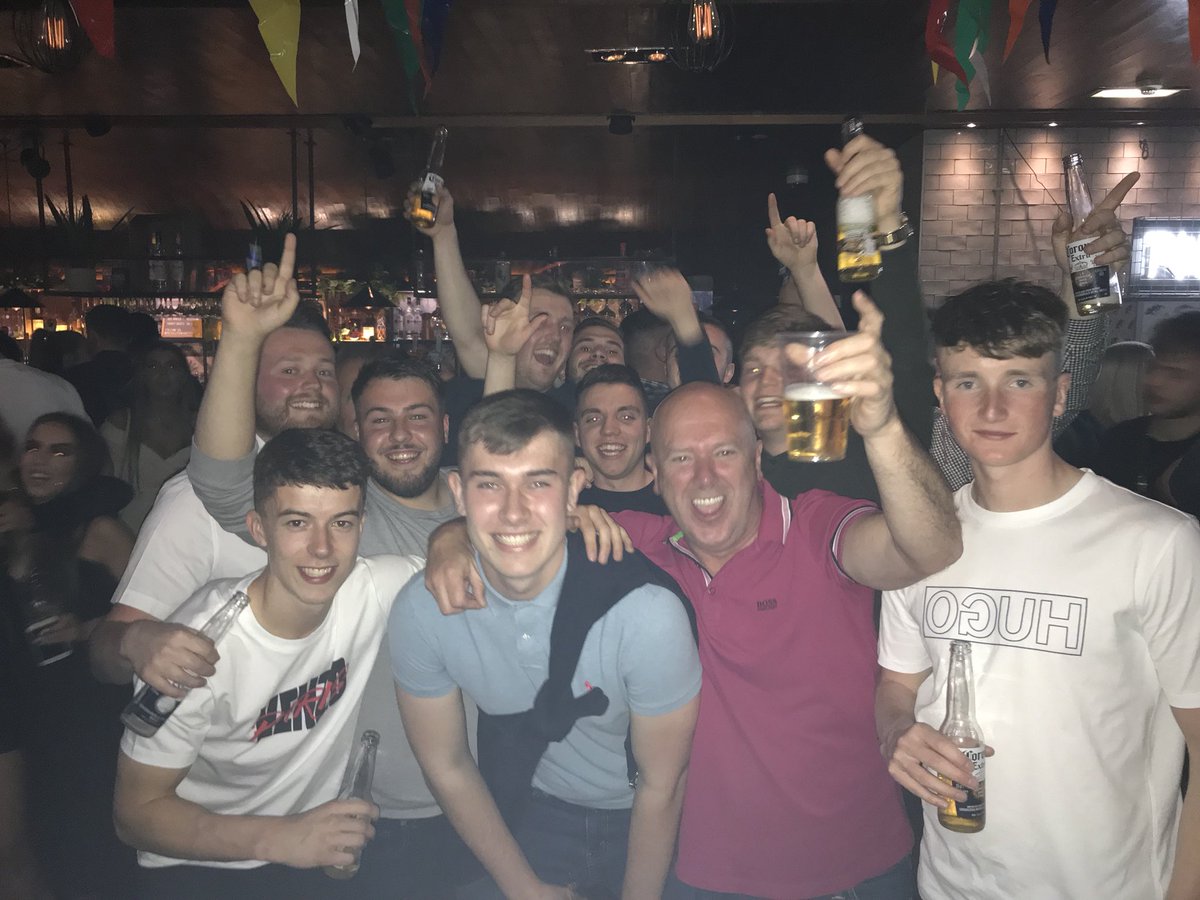 Congrats to @NetherGreenU21 on the win today 👍🏻

But it won’t stop this team from enjoying tonight 🕺🏻

What a team we have, we go again next season 👏🏻 

#EBFC 🔷🦅🔶