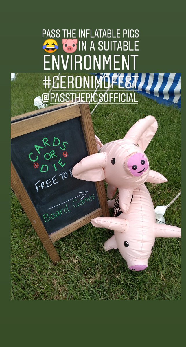 PeopleOfUK's tweet photo. My job is running board games events and this weekend I've taken the boardgames to #geronimofest. It's been awesome so far and still one day left. Yesterday over 350 people came to the board games tent. Today I couldn't keep count!! https://t.co/PrP1HtqdIx