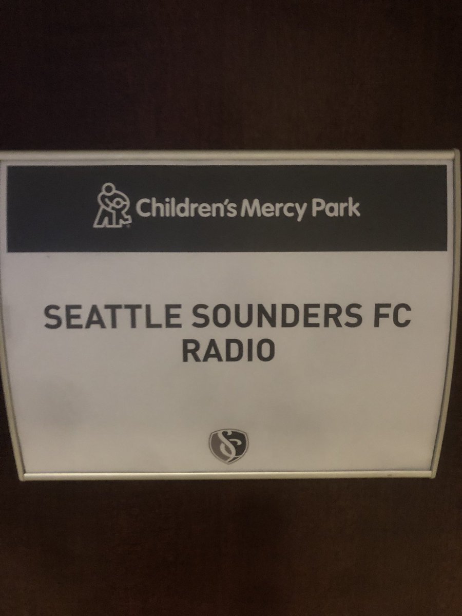 Where @KaseyKeller18 and I will chat from for @SoundersFC match at Children’s Mercy Park. One of the best stadiums and atmospheres in @MLS. Tune in @SportsRadioKJR for pre game at 4:30. #GameDay