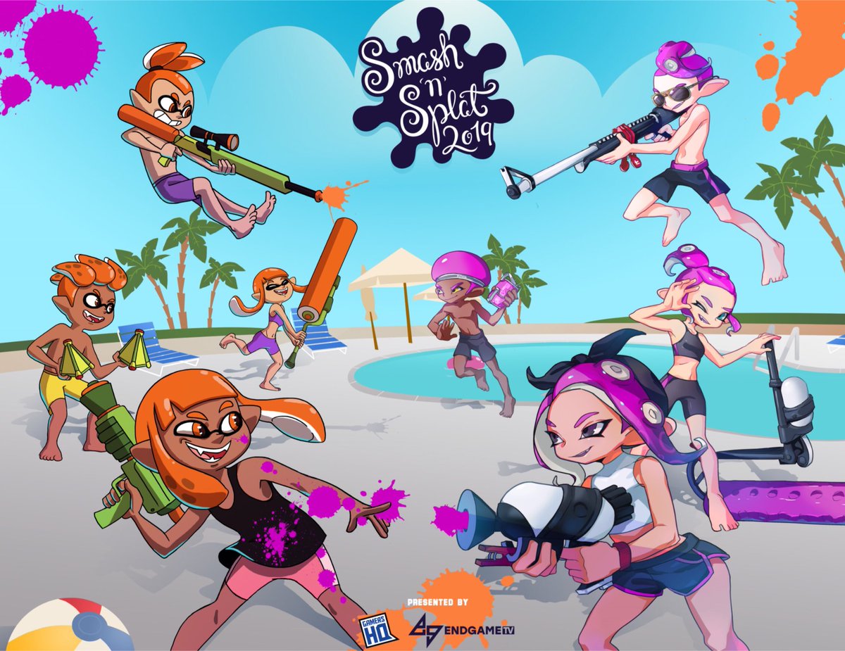 From Tentatek to Kensa, this year's Splatoon at #SNS5 poster reflects how much Splatoon has evolved over the years. 

Make some noise for the incredible @artofcelle, @glitch_this1, &amp; <a href="/PvPasteCat/">PasteCat / Dan S</a> who came together to make this art a reality! 🎨🙌