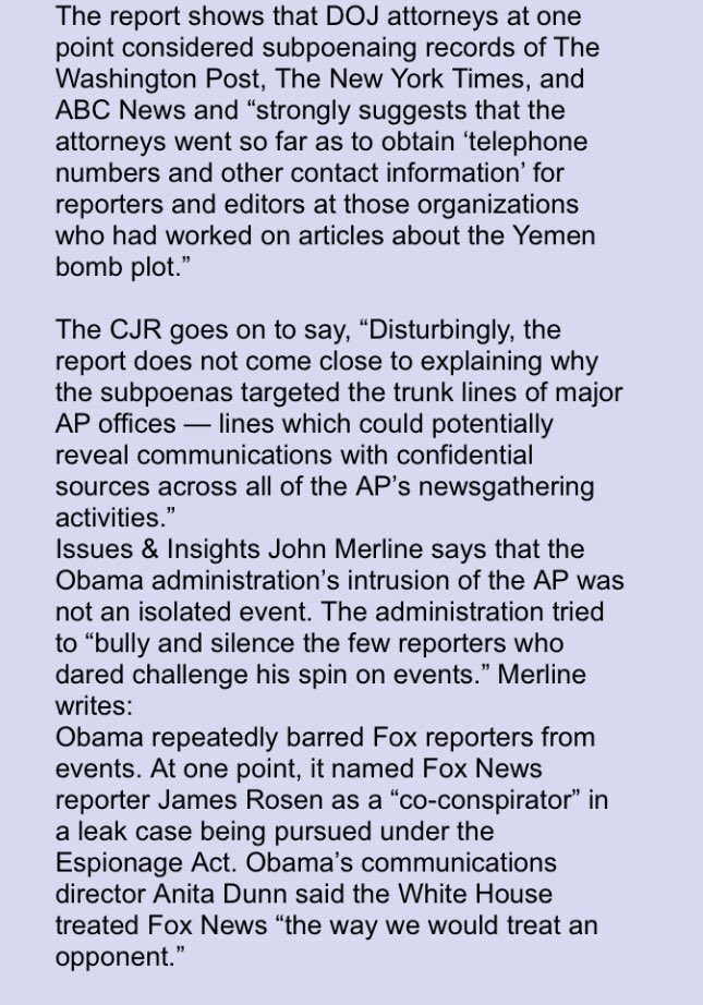 Obama DOJ’s Media Spying Operation Was Far More Invasive Than Thought!!Anon notable!! @realDonaldTrump