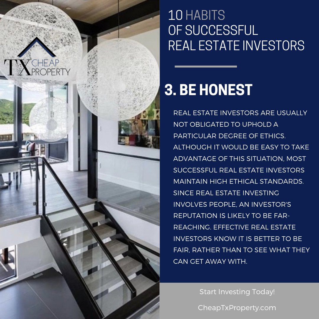 TXInvestmentPro's tweet image. 10 Habits of Successful Real Estate Investors! 🏠 📈
•
#RealEstateInvesting #TexasRealEstate #RealEstate