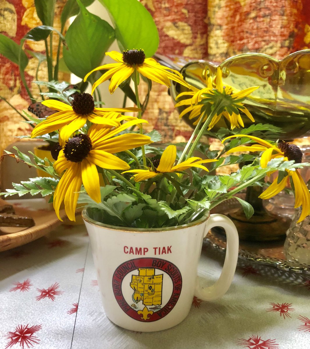 _BJC_'s tweet image. Scout Sunday. We honored our troop and it’s first Eagle Scout with an Eagle Court of Honor, potluck &amp;amp; reception. Congratulations Jamal! #scoutsunday #eaglescout @boyscouts @iamepiscopalian @TrinityHburg (Tiak mug was from 1965 / my grandfather Gene Flurry)