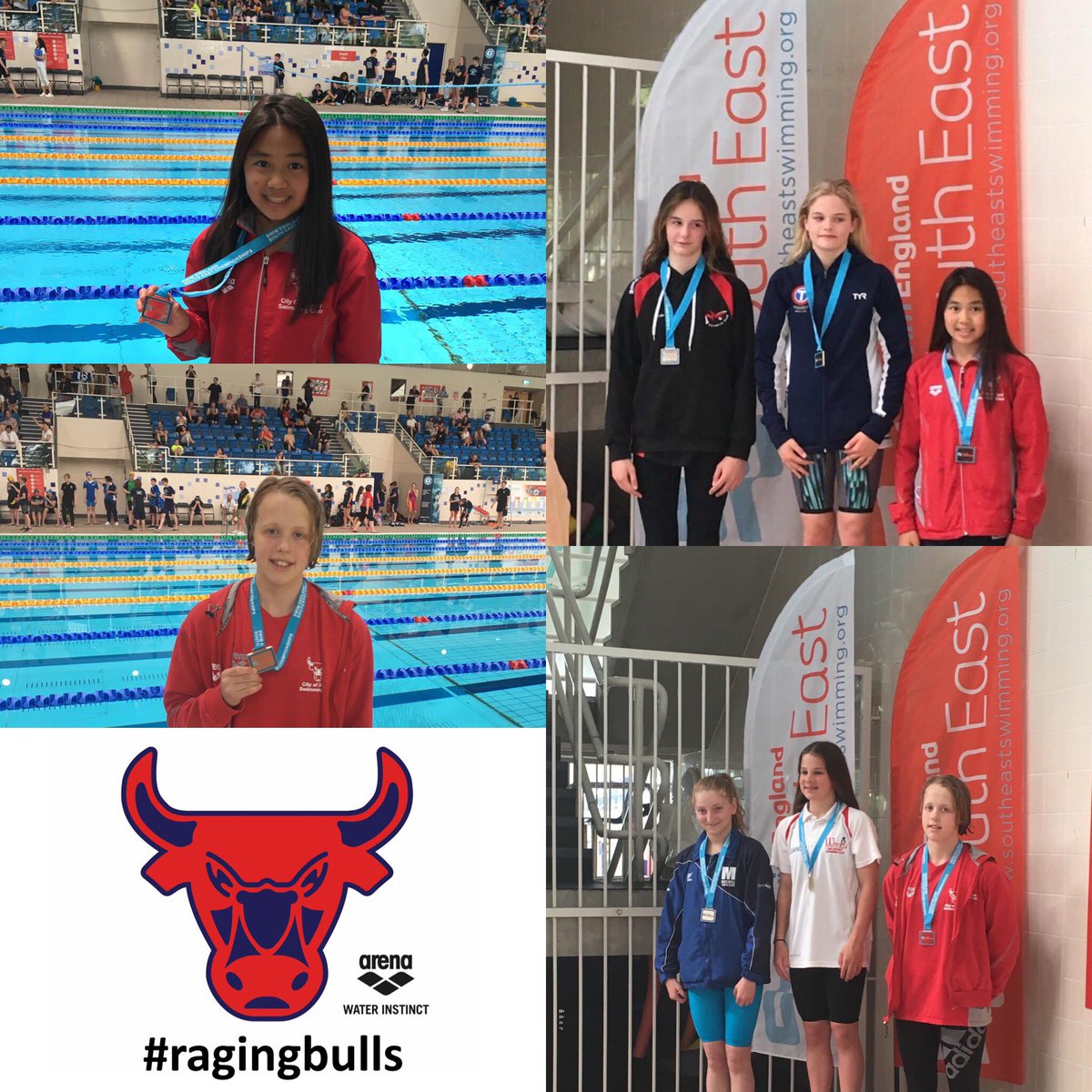 COSCSWIM's tweet photo. Photo highlights of our #TeamArenaUK #Ragingbulls from day 3 of the @swimsoutheast U14 Regional Championships #SERSC19 #swimming #swim #swimmers #Oxford #Oxfordshire #proudclub https://t.co/Nr1G30GKYc