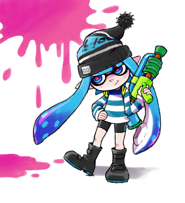 Zapolio1's tweet photo. Trying to post more art...
I tried to draw an inkling in my favorite color.
#Splatoon https://t.co/yNuV5ZGxTb