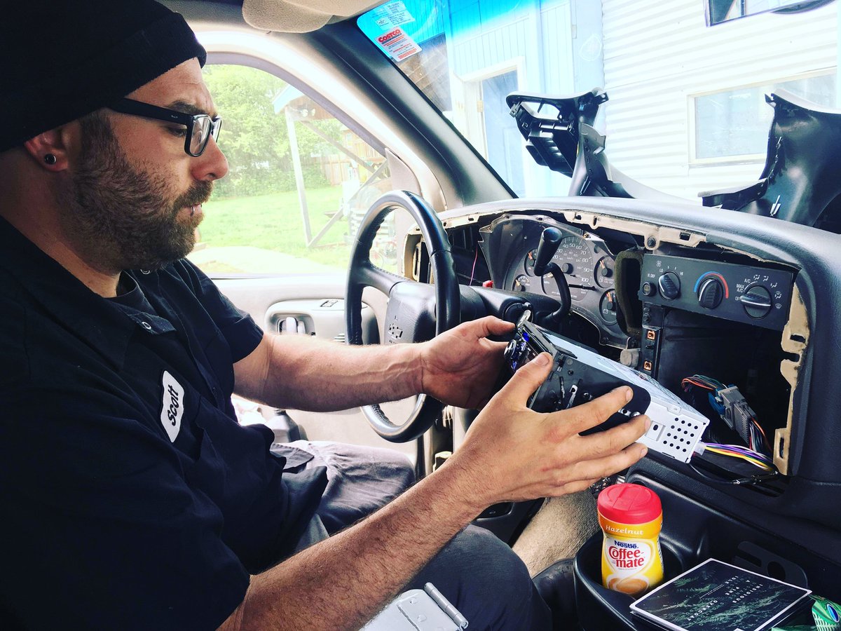 The nice thing about having a tour stop in our home town is that we can have Scott work on the band vans. Scott working away on the <a href="/YHWHjams/">𝐘 𝐇 𝐖 𝐇</a> and <a href="/ghostheartwa/">Ghost Heart</a> vans. 
Be sure to catch our set at Real Art in Tacoma tonight!
#tour #yourhandswritehistory #ghostheart #scottysgarage