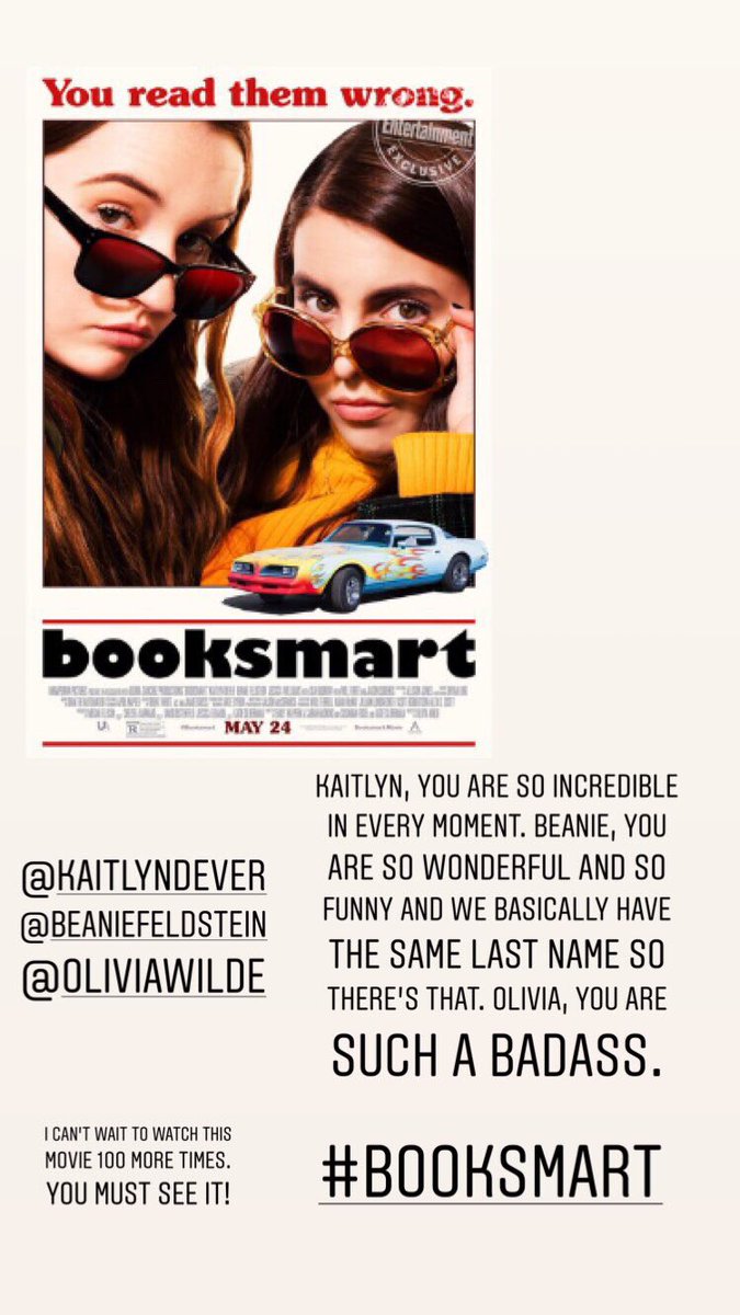 HaileeSteinfeld's tweet photo. Go see it. #BooksmartMovie https://t.co/kFwgTC2s8a