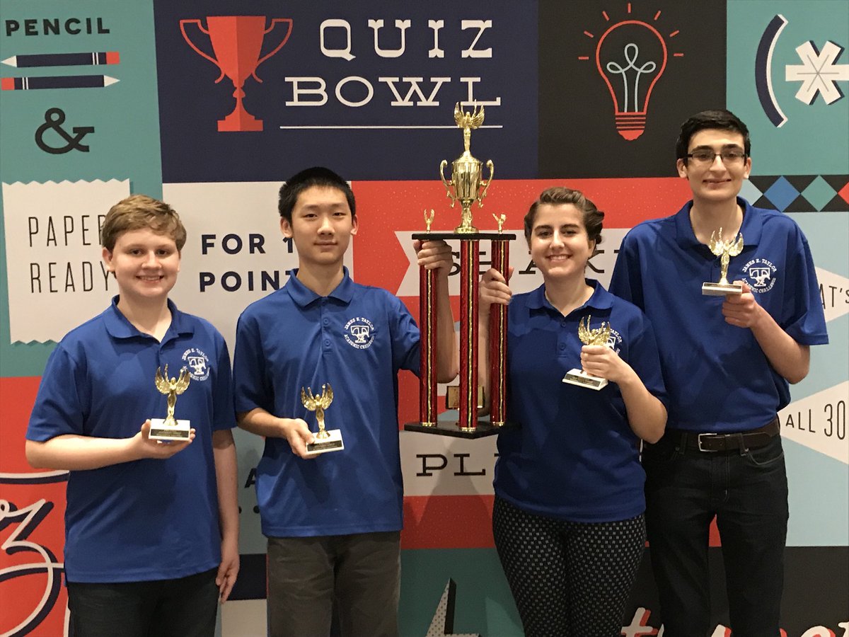 Great performance by THS Quiz Bowl team who tied for 5th place (out of 326 teams) at the High School National Championship Tournament and the only Texas team to make it in the top 10. Congrats on an amazing accomplishment.  #taylorpride247