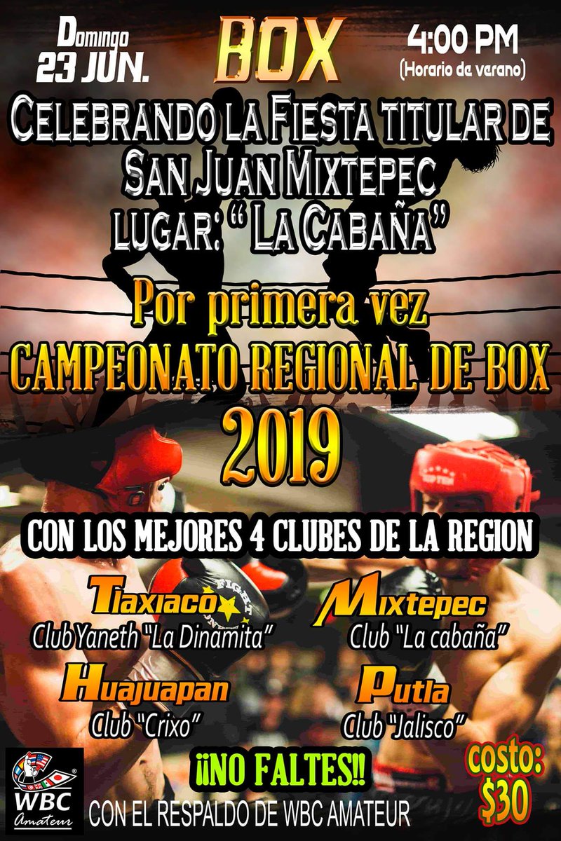 TlaxiacoBox's tweet photo. El CLUB DE BOX Janeth " la dinamita" Osorio #Tlaxiaco #Oaxaca ...siempre presente en los mejores eventos..... https://t.co/3h4uqxocfk